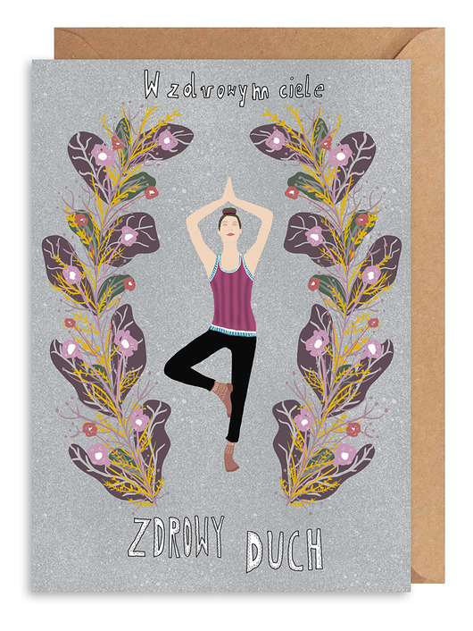 kartki okolicznościowe - wydruki Kartka okazjonalna Joga
