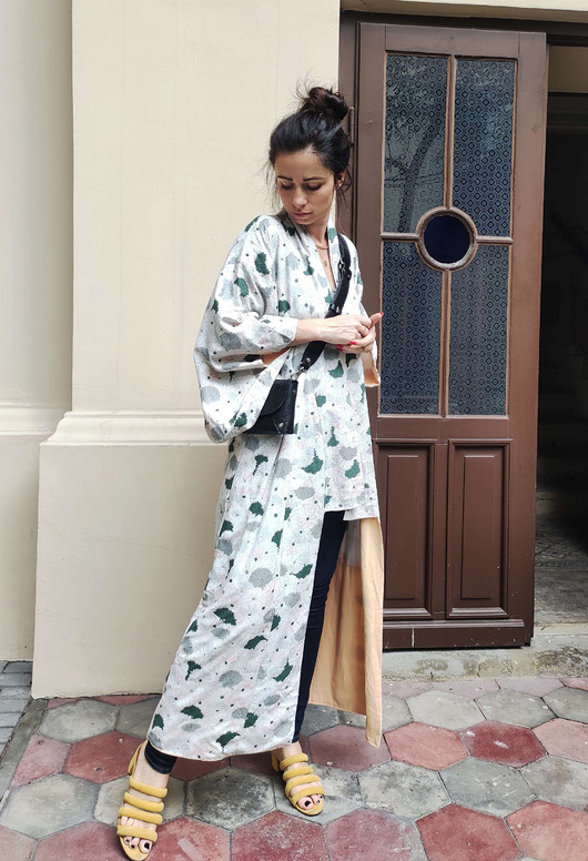 ubrania różne Chryzantema  Kimono Vintage