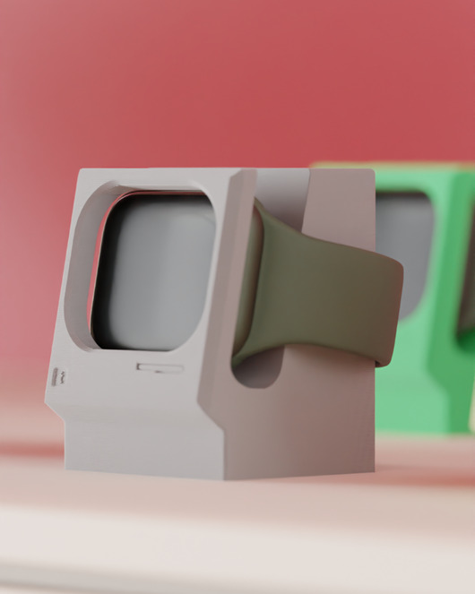 akcesoria różne Stojak na zegarek Apple Watch CLASSIC, retro stacja ładująca