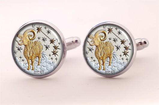 Spinki do mankietów Baran znak zodiaku EGGinEGG