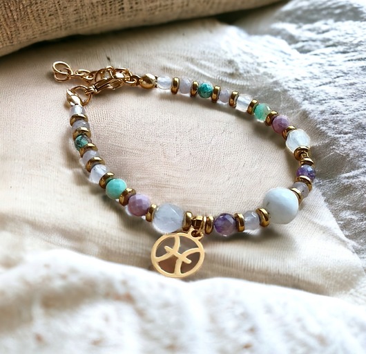 bransoletki z kamieni naturalnych RYBY - zodiac collection - PREMIUM