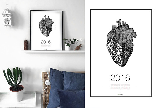 Kalendarz plakat/poster, wydruk cyfrowy Margo Hupert