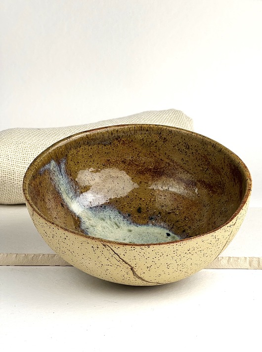 miski i misy Kolorowa duża kamionkowa misa