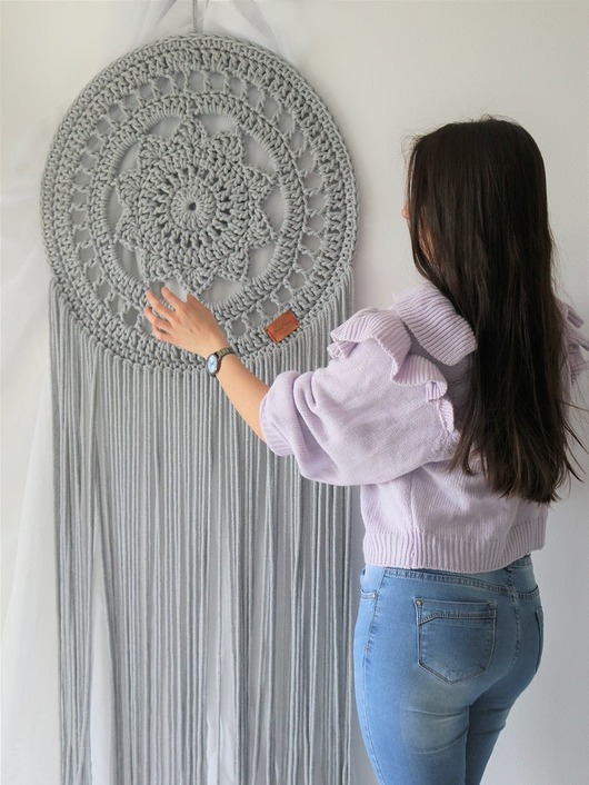 łapacze snów Nowoczesny Chunky Łapacz snów szary KOLORY