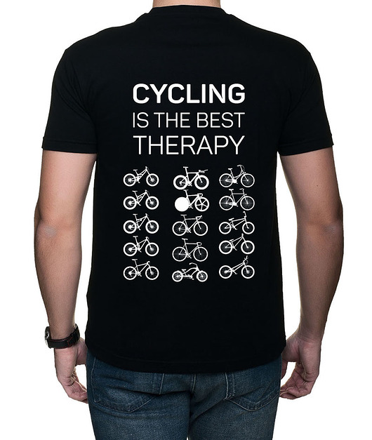 t-shirty męskie Koszulka T-SHIRT. Cycling is the best therapy