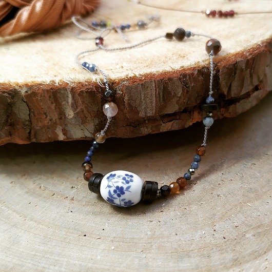 Bransoletka z kamieni naturalnych i ceramiki Happy Stones