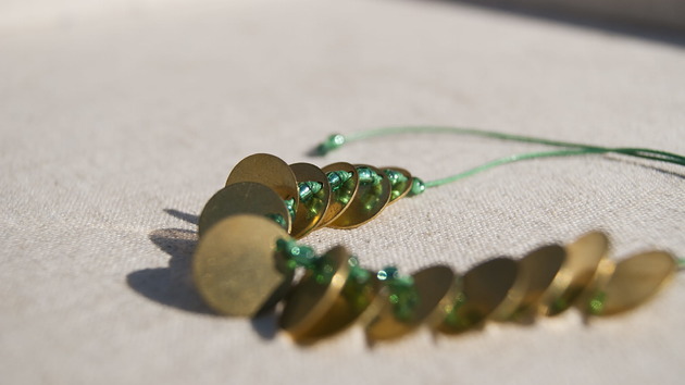 bransoletki na sznurku Bransoletka Discs Emerald Green&Emerald Green