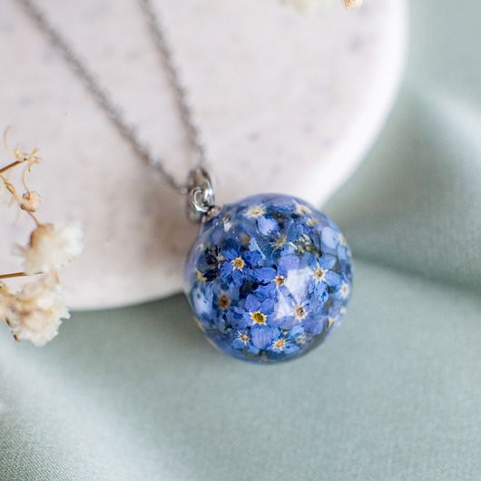 wisiory Wisiorek z niezapominajkami