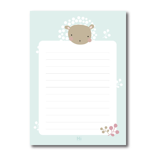 Notes bez okładki A6 OWCA HI LITTLE