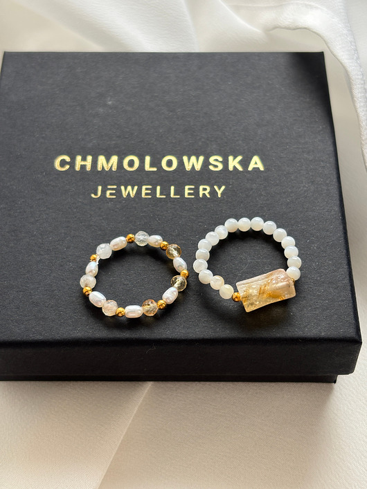 pierścionki elastyczne Zestaw Pierścionków elastycznych cytryn