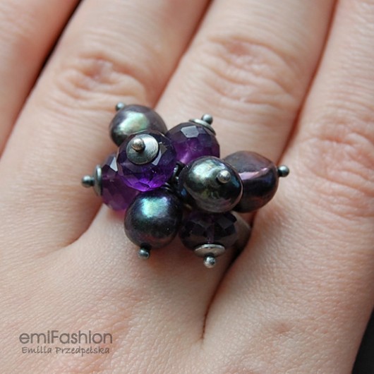 Ametyst i Perły MAREMI Jewelry