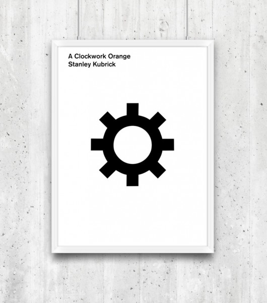 A Clockwork Orange - plakat typograficzny minimalmill