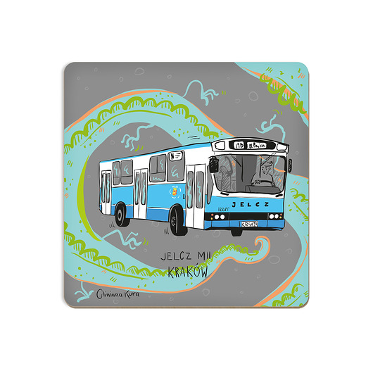 podkładki do kuchni Podkładka pod kubek Kraków Autobus Jelcz M11