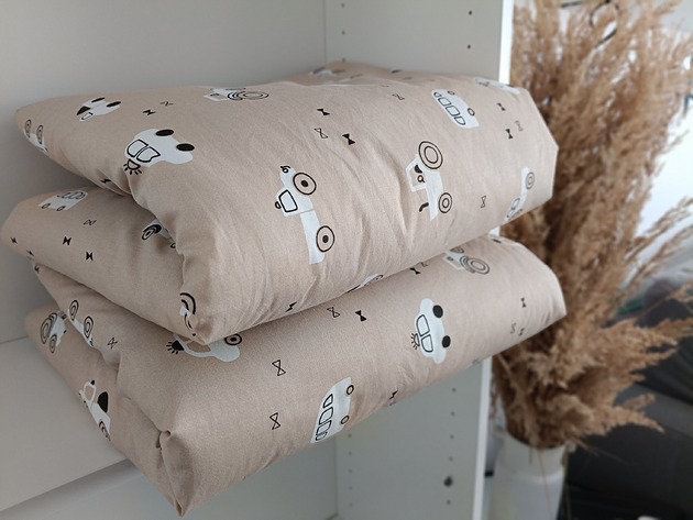 kocyki, kołderki, pościel dla dzieci Pościel z wypełnieniem 75 x 60 + poduszka - autka