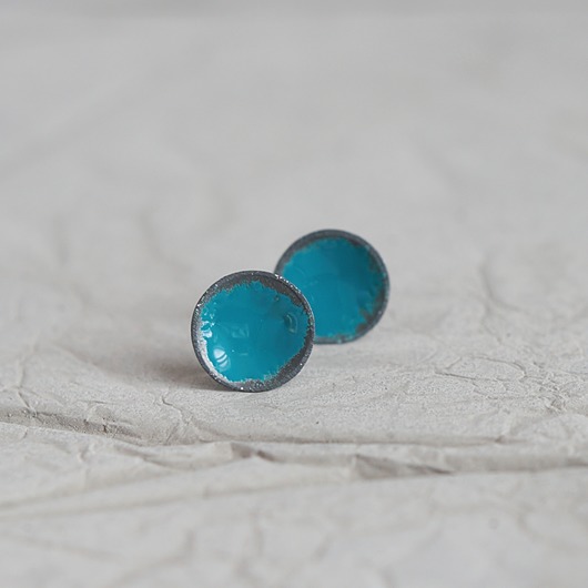 Turkusowe sztyfty,Sztyfty emaliowane, oohaah Jewellery