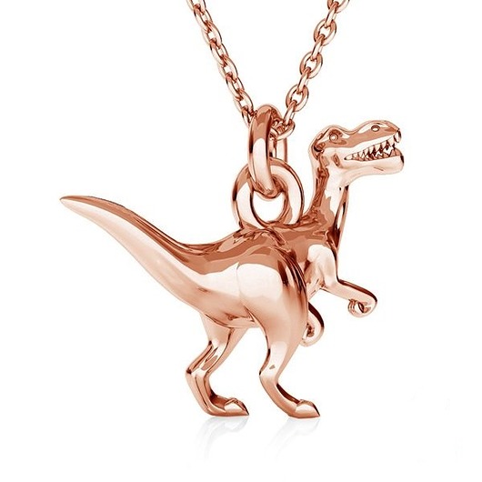 złote naszyjniki DINOZAUR - naszyjnik srebro, złoto, róż