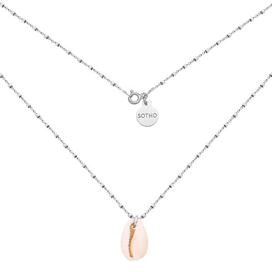 srebrne naszyjniki Srebrny naszyjnik z muszelką