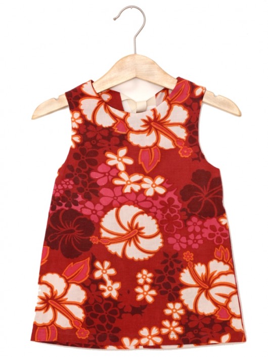 Sukienka trapezowa RED HAWAII recycling RoseandTito