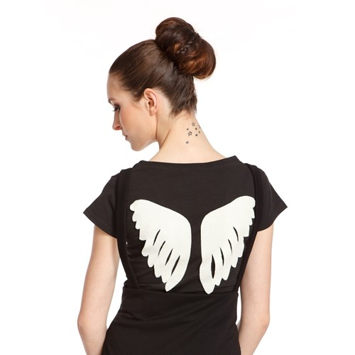 t-shirt WING (S) czarny YULIYA BABICH