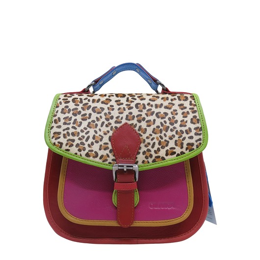 torby na ramię Torebka damska kolorowa skórzana skóra naturalna rączka pasek OLIVKA