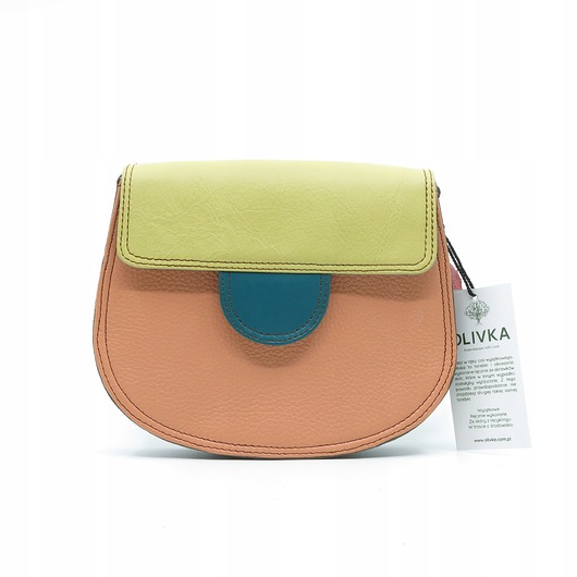 torby na ramię Torebka damska skórzana skóra naturalna listonoszka elegancka eko Olivka