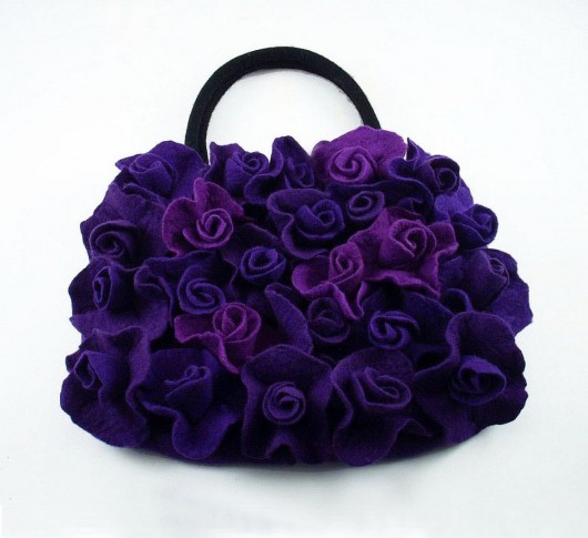 Roses: Jedwabnofilcowa Torebka filcant