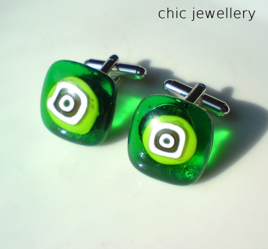 zielone spinki funkyandchic