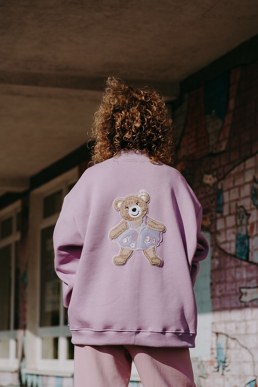 bluza z kapturem damska Bluza oversize rozpinana Margaret Teddy