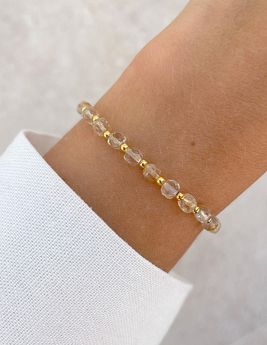 bransoletki z kamieni naturalnych Bransoletka na gumce z cytrynem - sukces, szczęście i dobrobyt