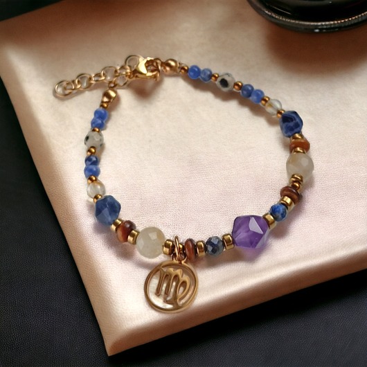 bransoletki z kamieni naturalnych PANNA - zodiac collection - PREMIUM