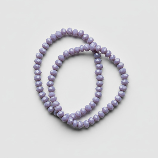 bransoletki ze szkła Zestaw Dwóch Fioletowych Bransoletek z Kryształków Szklanych