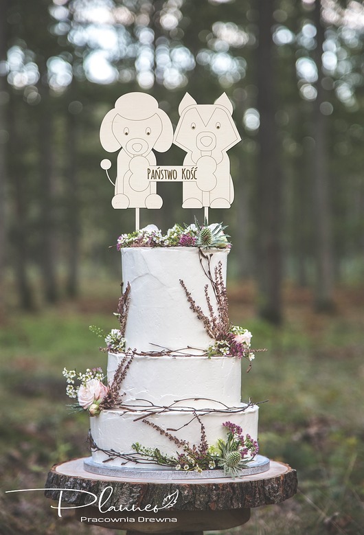 Toper Topper na tort Kość z nazwiskiem Planneo