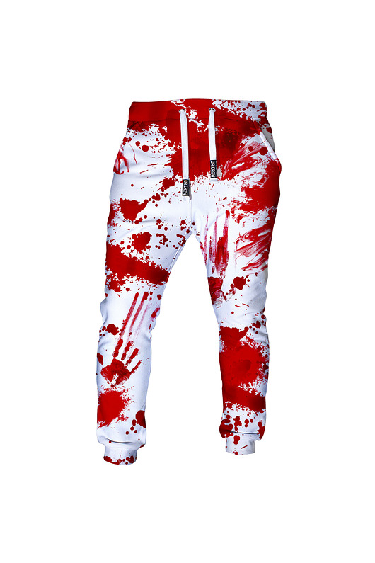 spodnie dresowe damskie DR.CROW Spodnie Fullprint Zombie White