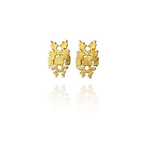 delikatne złocone kolczyki- AVA KOS jewellery