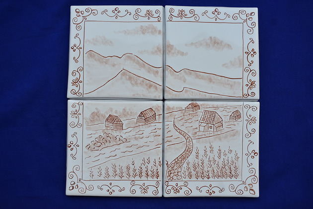 kafle i panele Kafle holenderskie Tatry Dolina Chochołowska brązowe