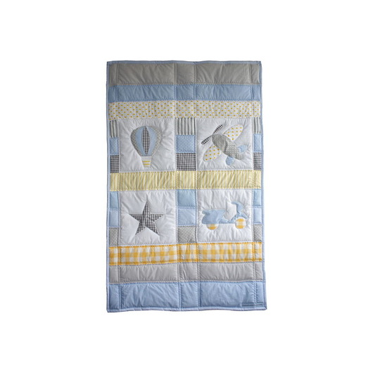 Zestaw: narzuta patchwork TUKA + poszewka patchwork house