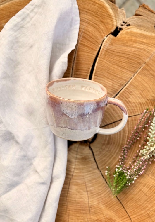 kubki Kubek z napisem "Sweater weather" 300ml