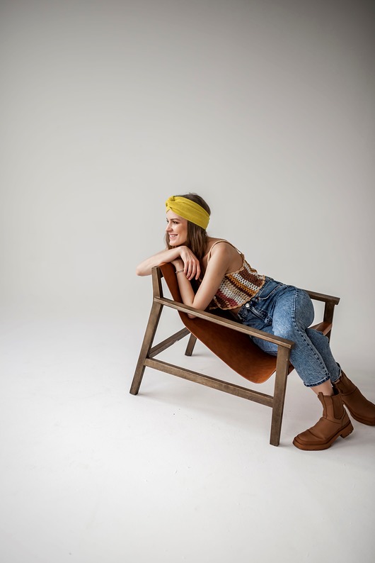 opaski do włosów Ochre Velvet Turban - Opaska