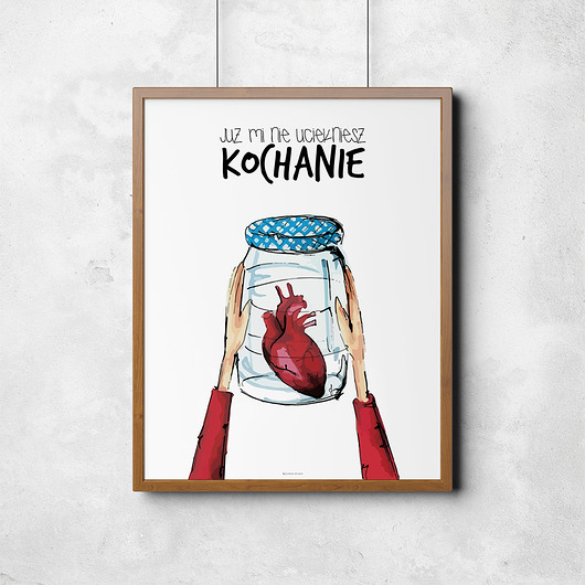 Plakat "Miłość w słoiku" Joanna Klupś