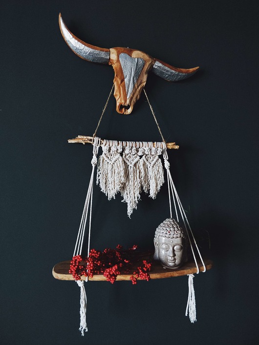 Półka wisząca makrama Hygge Macrame
