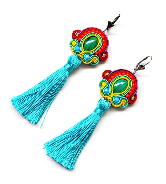 kolczyki soutache Sutaszowe kolczyki SANDIA