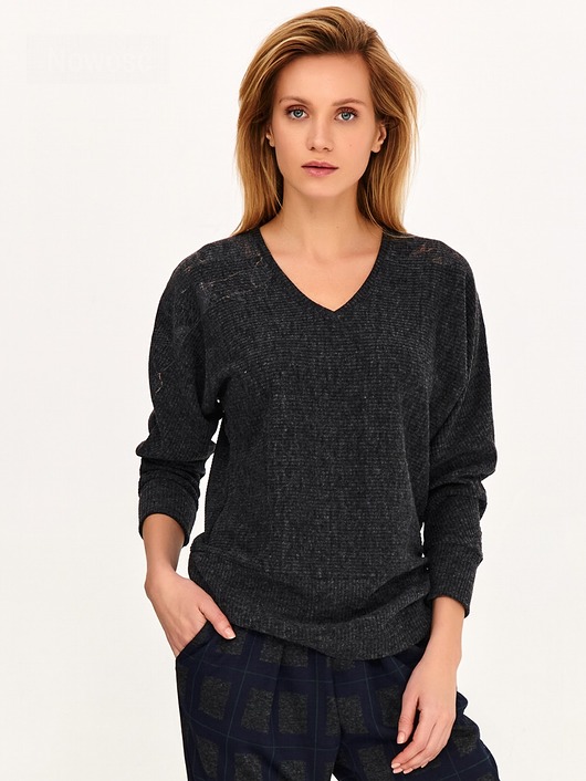 Sweter LaRime z kimonowym rękawem Usunieta