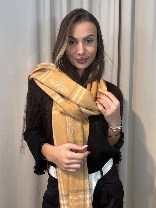 szale damskie Damski szalik Krata