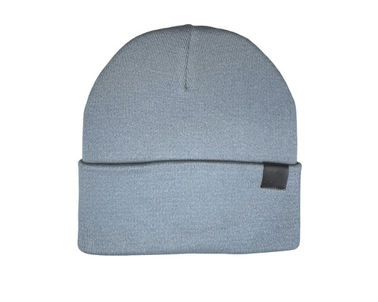 czapki damskie Zimowa czapka z bawełny - Stalowo-niebieska
