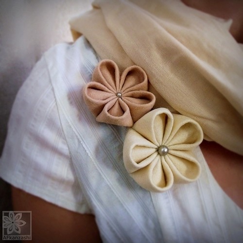 Double- Kremowe AFkanzashi