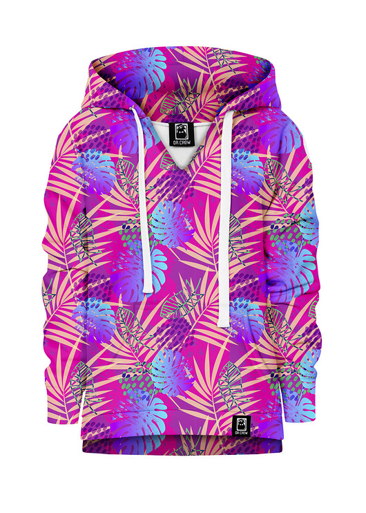 bluzy dla dziewczynki Bluza Dziewczynka DR.CROW Palmy Monstera