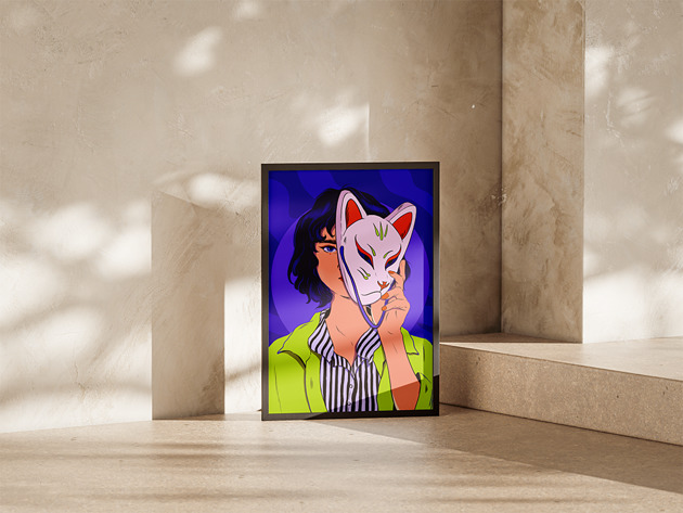 grafiki i ilustracje Plakat "Neon Girl"
