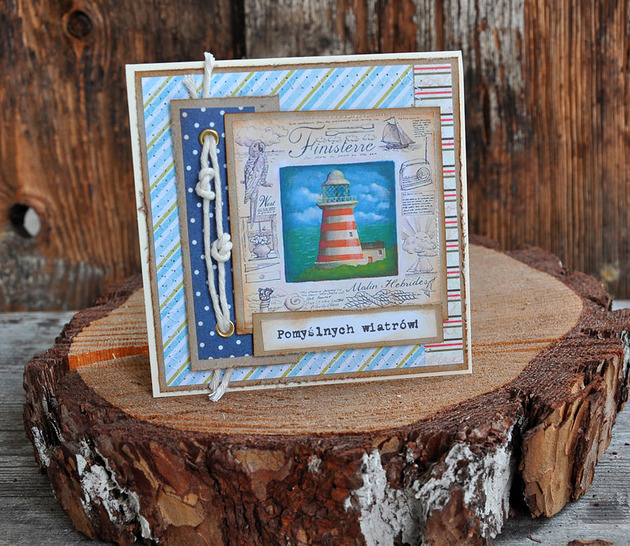 kartki scrapbooking Kartka marynistyczna