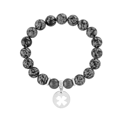 EARTH ENERGY - Obsidian with clover. Lavoga
