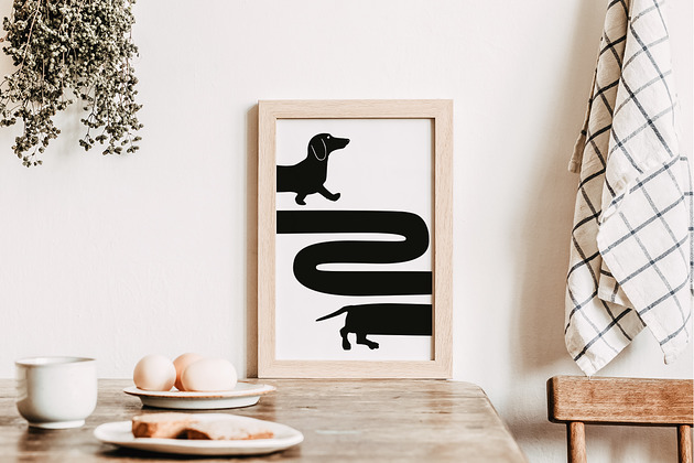 obrazy i plakaty do pokoju dziecięcego Plakat Jamnik